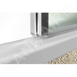 Aqualine Vanda - Paroi de salle de bains 1000x1400 mm, chrome/verre mat AQ1140