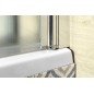 Aqualine Vanda - Paroi de salle de bains 1000x1400 mm, chrome/verre mat AQ1140
