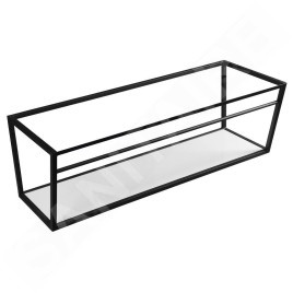 Sapho Ska - Support pour lavabo avec étagère, 1200 mm, noir mat SKA104