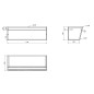 Sapho Ska - Support pour lavabo avec étagère, 1200 mm, noir mat SKA104 Sapho Ska - Support pour lavabo avec étagère, 1200 mm, noir mat SKA104