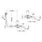 Duravit Accessoires - Garniture de vidage et remplissage par le trop-plein, câble bowden, longueur 850mm, chrome 792207000001000
