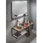 Sapho Ska - Support pour lavabo avec étagère, 1200 mm, noir mat SKA104 Sapho Ska - Support pour lavabo avec étagère, 1200 mm, noir mat SKA104