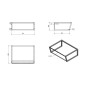 Sapho Ska - Support pour lavabo, 600 mm, noir mat SKA201 Sapho Ska - Support pour lavabo, 600 mm, noir mat SKA201