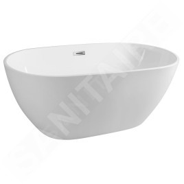 Aqualine Baignoires - Baignoire îlot 150x82 cm, blanc E1850