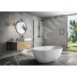 Aqualine Baignoires - Baignoire îlot 150x82 cm, blanc E1850
