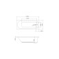kielle Gaia - Baignoire rectangulaire 169x70 cm, blanc 11115330