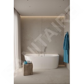 kielle Idolio - Baignoire îlot murale 170x75 cm, blanc 11324431