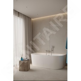 kielle Idolio - Baignoire îlot murale 170x75 cm, blanc 11324431