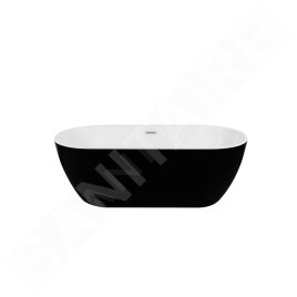 kielle Idolio - Baignoire îlot 170x75 cm, noir mat/blanc 11324434