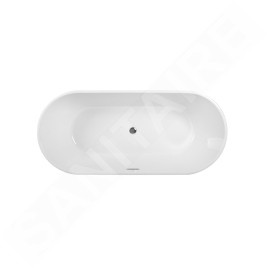 kielle Idolio - Baignoire îlot 170x75 cm, noir mat/blanc 11324434