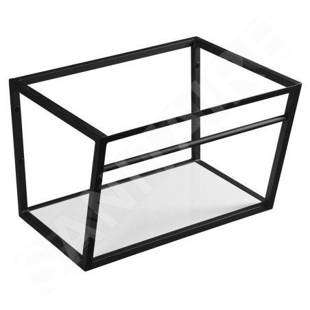 Sapho Ska - Support pour lavabo avec étagère, 600 mm, noir mat SKA101