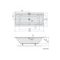 Polysan Baignoires - Baignoire rectangulaire KRYSTA, 1800x700x390 mm, blanc 72906