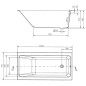 Cersanit Crea - Baignoire 150 x 75 cm, pieds inclus, blanc S301-233 Cersanit Crea - Baignoire 150 x 75 cm, pieds inclus, blanc S301-233