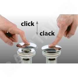 Polysan Garnitures de vidage - Garniture de vidage et de trop-plein Click-Clack, longueur 900 mm, noir mat 71679B