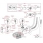 Alcadrain Garnitures de vidage - Kit vidange et trop-plein pour baignoire, longueur 800 mm, blanc A51BM-80