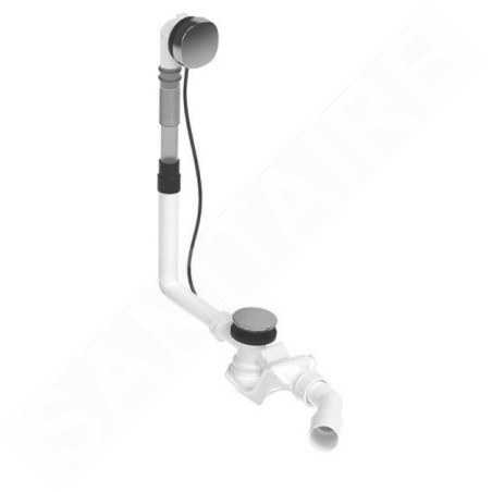Duravit Accessoires - Garniture de vidage et de trop-plein pour baignoire, bowden, chrome 792200000001000