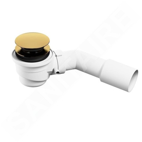 Cersanit Crea - Garniture de vidage de baignoire, ClickClack, or S904-009