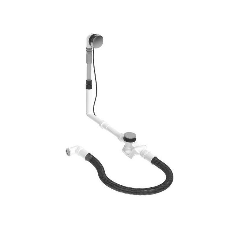 Duravit Accessoires - Garniture de vidage et de trop-plein pour baignoire, bowden, chrome 792218000001000