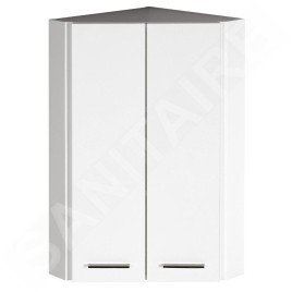 Aqualine Zoja - Armoire suspendue d'angle 350x760x350 mm, 1 porte, blanc 50331