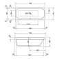 Duravit Happy D.2 - Baignoire 1700x700 mm, droite, blanc 700311000000000 Duravit Happy D.2 - Baignoire 1700x700 mm, droite, blanc 700311000000000
