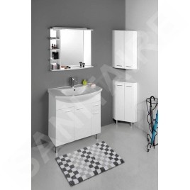 Aqualine Zoja - Armoire suspendue d'angle 350x760x350 mm, 1 porte, blanc 50331