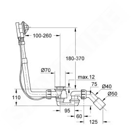 Grohe Talento - Garniture de vidage et de trop-plein pour baignoire 28939000