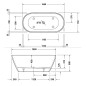 Duravit D-Neo - Baignoire îlot, 1600x750 mm, DuraSolid, ClickClack, blanc 700486000000000 Duravit D-Neo - Baignoire îlot, 1600x750 mm, DuraSolid, ClickClack, blanc 700486000000000