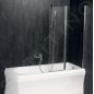 Polysan Paloma - Paroi de baignoire 1200 x 1500 mm, aluminium brillant/verre clair BS-120