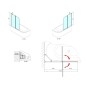 Polysan Paloma - Paroi de baignoire 1200 x 1500 mm, aluminium brillant/verre clair BS-120