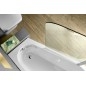 Polysan Paloma - Paroi de baignoire 1200 x 1500 mm, aluminium brillant/verre clair BS-120