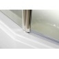 Polysan Paloma - Paroi de baignoire 1200 x 1500 mm, aluminium brillant/verre clair BS-120