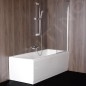 Polysan Spera - Paroi de baignoire 650 x 1500 mm, aluminium brillant/verre clair BS-65