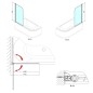 Polysan Spera - Paroi de baignoire 650 x 1500 mm, aluminium brillant/verre clair BS-65