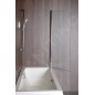 Polysan Spera - Paroi de baignoire 650 x 1500 mm, aluminium brillant/verre clair BS-65