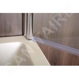 Polysan Spera - Paroi de baignoire 650 x 1500 mm, aluminium brillant/verre clair BS-65