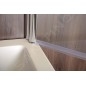 Polysan Spera - Paroi de baignoire 650 x 1500 mm, aluminium brillant/verre clair BS-65