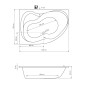 Aqualine Baignoires - Baignoire Cidlina 160, 1600x1050x450 mm, gauche, blanc G3615 Aqualine Baignoires - Baignoire Cidlina 160, 1600x1050x450 mm, gauche, blanc G3615