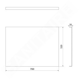 Polysan Couvert - Panneau latéral 70, 70 x 52 cm, blanc 72854