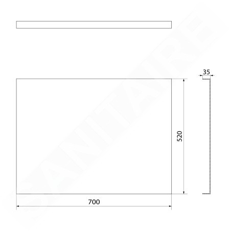 Polysan Couvert - Panneau latéral 70, 70 x 52 cm, blanc 72854