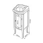 Sapho Retro - Meuble-vasque, 365x850x290 mm, hêtre 1640 Sapho Retro - Meuble-vasque, 365x850x290 mm, hêtre 1640