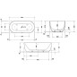 Duravit Luv - Baignoire îlot, 1800x850 mm, DuraSolid, ClickClack, blanc 700434000000000