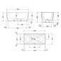 Duravit DuraSquare - Baignoire îlot, 1600x750 mm, DuraSolid, ClickClack, blanc 700460000000000 Duravit DuraSquare - Baignoire îlot, 1600x750 mm, DuraSolid, ClickClack, blanc 700460000000000