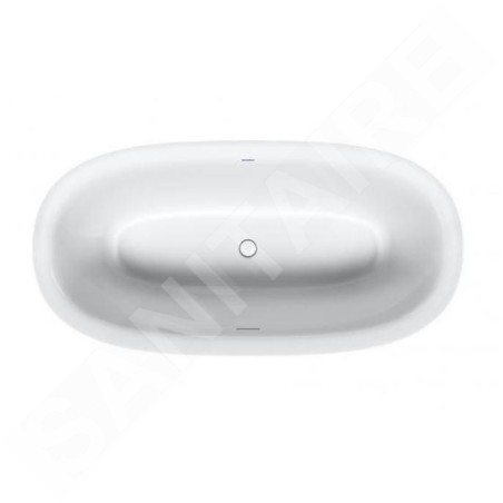 Duravit White Tulip - Baignoire îlot, 1800x900 mm, ClickClack, blanc 700469000000000