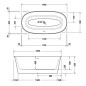 Duravit White Tulip - Baignoire îlot, 1800x900 mm, ClickClack, blanc 700469000000000 Duravit White Tulip - Baignoire îlot, 1800x900 mm, ClickClack, blanc 700469000000000