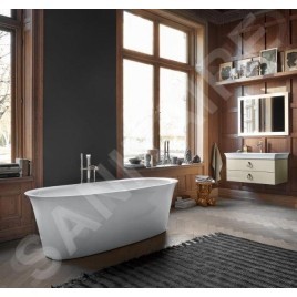 Duravit White Tulip - Baignoire îlot, 1800x900 mm, ClickClack, blanc 700469000000000
