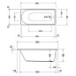 Duravit D-Neo - Baignoire 1600x700 mm, blanc 700472000000000 Duravit D-Neo - Baignoire 1600x700 mm, blanc 700472000000000