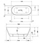 Duravit D-Neo - Baignoire îlot, 1600x750 mm, DuraSolid, ClickClack, blanc 700477000000000 Duravit D-Neo - Baignoire îlot, 1600x750 mm, DuraSolid, ClickClack, blanc 700477000000000