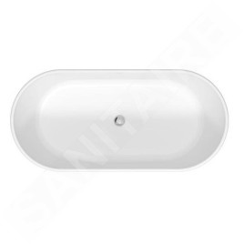 Duravit D-Neo - Baignoire îlot, 1600x750 mm, DuraSolid, ClickClack, blanc 700477000000000