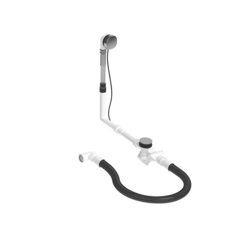 Duravit Accessoires - Garniture de vidage et de trop-plein pour baignoire, bowden, chrome 792204000001000