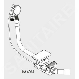 Kaldewei Accessoires - Garniture de vidage et trop-plein pour baignoire, avec remplissage, KA 4061, blanc 687772060001